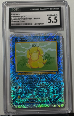 2002 Pokemon Legendary Collection PSYDUCK Reverse Holo CGC 5.5 - Image 1