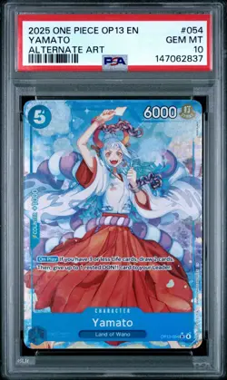 2025 ONE PIECE OP13 #054 CARRYING ON HIS WILL YAMATO ALT ART PSA 10 GEM MINT - Image 1