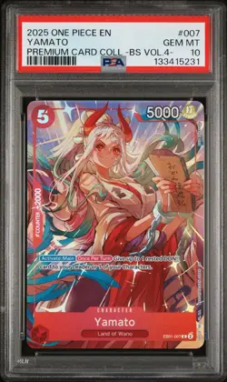 2025 ONE PIECE #007 PREMIUM CARD COLLECTION BEST SELECTION VOL 4 YAMATO PSA 10 - Image 1
