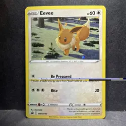 Pokemon Card Sword & Shield Black Star Cosmos Promo SWSH190 Eevee - Image 1