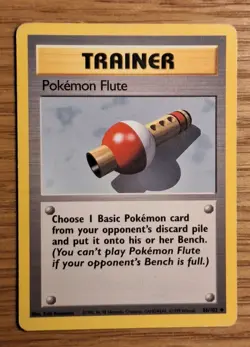 Pokemon Flute 86/102 | Base Set | Non Holo Trainer Card - Image 1
