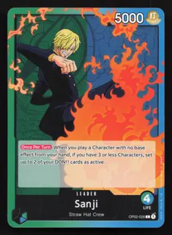 Sanji OP02-026 Leader Paramount War One Piece Card - Image 1