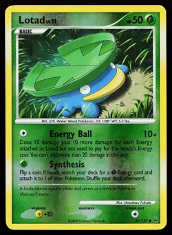 Lotad 81/127 Common Reverse Holo Platinum Pokemon Card - Image 1