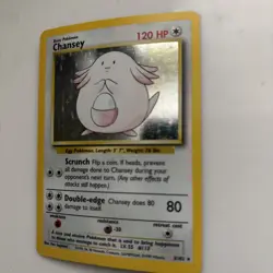 Pokemon Chansey Holo Rare 1999 Vintage Egg Pokemon 3/102 Rare Card - Image 2