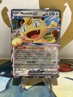 Meowth ex 062/088 Me03: Perfect Order Double Rare Pokemon Card NM - Image 1
