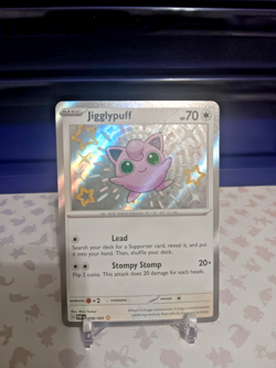 Jigglypuff - 198/091 - Paldean Fates - Baby Shiny Pokemon TCG Card NM Rare - Image 1