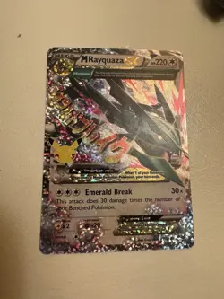 Mega M Rayquaza EX 76/108 Celebrations Textured Ultra Rare Holo Pokemon Card - Image 1