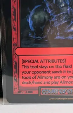 Divorced Dads TCG Court of Chaos Left Leg Of Alimony Card NM/M *See Photos - Image 4