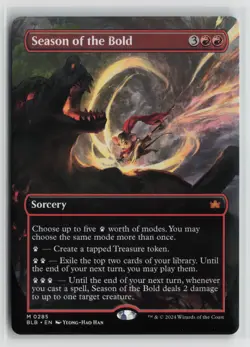 Season of the Bold 0285 Borderless Bloomburrow BLB MTG Magic - Image 1