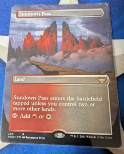 Sundown Pass Borderless NonFoil MTG VOW Crimson Vow - Image 1