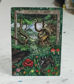 Forest MTG Alter Art EDH Commander Magic The Gathering - Image 1