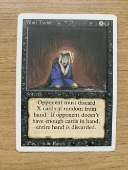 MTG: MAGIC THE GATHERING : REVISED 3ED : RARE : MIND TWIST : UNPLAYED MINT / NM - Image 1