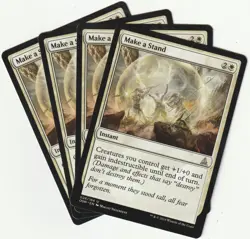 ✪ 4 MAGIC The Gathering MAKE A STAND White Instant MTG PLAYSET OGW/EN 2016 - Image 1