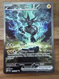 2025 Pokemon Black Bolt Zekrom ex Special Illustration Rare #166/086 NM Fresh! - Image 1