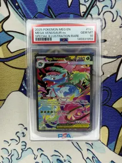 2025 POKEMON MEGA EVOLUTION ILLUSTRATION RARE #177 MEGA VENUSAUR EX PSA 10 - Image 1