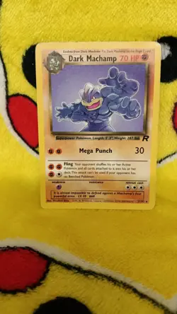 Vintage Pokemon 2000 Team Rocket Dark Machamp MP - Image 1