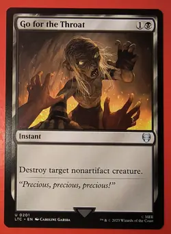 MTG, MAGIC: GO FOR THE THROAT, LTC, UNCOMMON #0201, REGULAR FINISH - Image 1