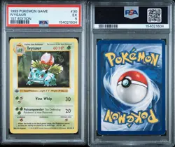 1999 POKEMON BASE SET 1ST EDITION #30 IVYSAUR PSA 5 - Image 2