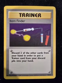 1999 Pokemon Base Set Item Finder 74/102 Rare Regular Trainer Pokemon TCG - Image 1