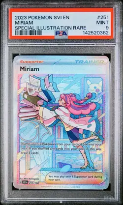 POKEMON PSA 9 TRAINER MIRIAM SPECIAL ILL. RARE 251/198 SCARLET e VIOLET ENGLISH - Image 1