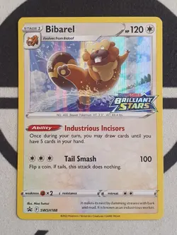 Bidifas SWSH188 Stamp Brilliant Stars Promo Pokemon Karte Englisch Pokemon Holo - Image 3