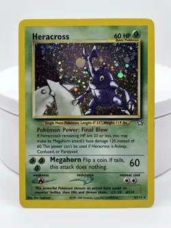 Pokemon Heracross 6/111 Neo Genesis Unlimited Holo Rare Basic 60 HP Card - Image 1