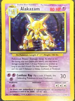 Alakazam 1/102 Pokemon TCG Base Set Holo Rare 1999 Vintage Hologram Card ✨💎✨MT - Image 1