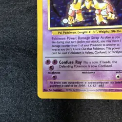Alakazam 1/102 Pokemon TCG Base Set Holo Rare 1999 Vintage Hologram Card ✨💎✨MT - Image 2