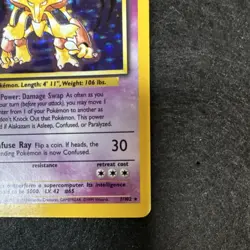 Alakazam 1/102 Pokemon TCG Base Set Holo Rare 1999 Vintage Hologram Card ✨💎✨MT - Image 5