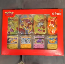 Pokemon TCG Scarlet & Violet–151 Mini Tin 4-Pack Box Booster Foil Raichu - Image 1