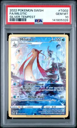 2022 POKEMON SWORD & SHIELD SILVER TEMPEST #TG02 FULL ART/MILOTIC PSA 10 - Image 1