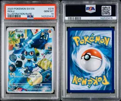 POKEMON PSA 10 RIOLU ILLUSTRATION RARE 215/198 SCARLET e VIOLET ENGLISH 2023! - Image 3