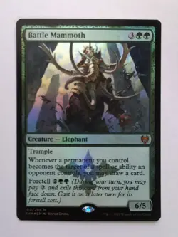 MTG Battle Mammoth (KHM) Kaldheim Foil Mythic 160/285 - Image 1