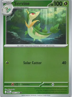 SERVINE 005/088 C PERFECT ORDER POKEMON REVERSE HOLO LP - Image 1