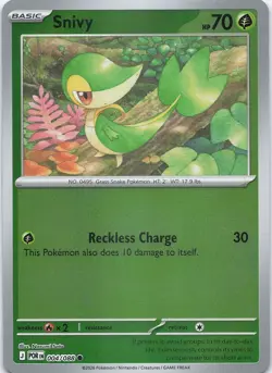 SNIVY 004/088 C PERFECT ORDER POKEMON REVERSE HOLO LP - Image 1