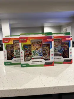 Pokemon TCG First Partner Illustration Collection Series 1 Promo Box Lot of 3 - Image 3
