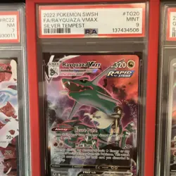 The Pokemon Company 2022 Rayquaza VMAX TG20/TG30 Silver Tempest Holo PSA 9 - Image 1
