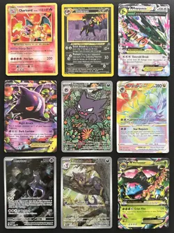 Pokemon TCG Gengar, Zard, Ray, Mewtwo, Haunter, Umby, Ven, Lie- Lot of 9 - Image 1