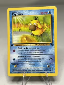 Psyduck Italian 1st Ed. Pokemon Fossil #53 1999 - Image 1