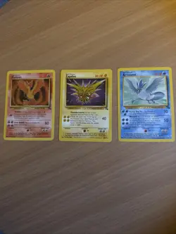 Pokemon Fossil Legendary Birds Set Moltres Zapdos Articuno Non-Holo - Image 1