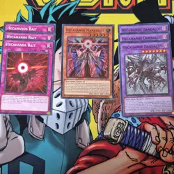 Yu-Gi-Oh! 1st Edition Hecahands Card Lot Hecahands Bait, Mankibuel, Dandalos - Image 1