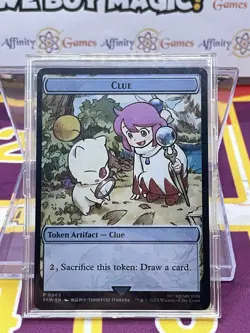 MTG Clue Token - Final Fantasy Stainless Metal Promo NM English without box - Image 1