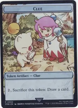 MTG Clue Token - Final Fantasy Stainless Metal Promo NM English without box - Image 2