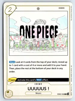 UUUUUS! EB02-058 One Piece Extra Booster: Anime 25th Collection Foil Rare NM - Image 1
