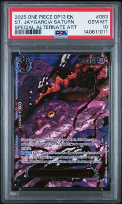 One Piece OP13 Five Elders God Demon Pack Sequential Red SP ALT ART PSA 10 - Image 4