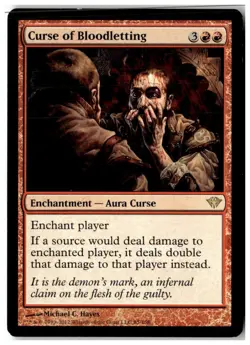 MTG Curse of Bloodletting - Dark Ascension Moderately Played English - Image 1