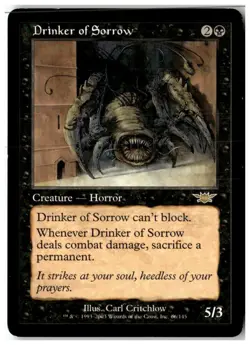 MTG Drinker of Sorrow - Legions Moderately Played English - Image 1