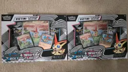 Pokemon Black Bolt & White Flare Victini Illustration Collection Box LOT OF 2 - Image 1