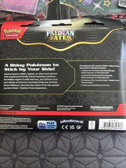 Pokemon Scarlet & Violet Paldean Fates 3 Pack Blister Lot Of 3- Full Art Set - Image 2