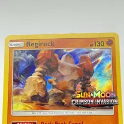 Regirock SM74 Pokemon Sun & Moon Crimson Invasion Promo Holo - Image 3